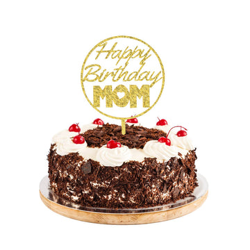 Yuinyo Happy Birthday Cake Topper For Mom Party, Cake Topper For Mama Cake Topper Decorations Happy Mother Party Supplies (Gold