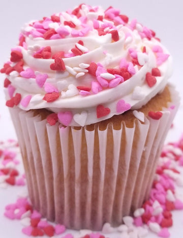 Ncs Mini Red, White And Pink Heart Edible Sprinkles, 8 Ounces - Great For Cupcakes, Cookies, Cakes, Cakes Pops