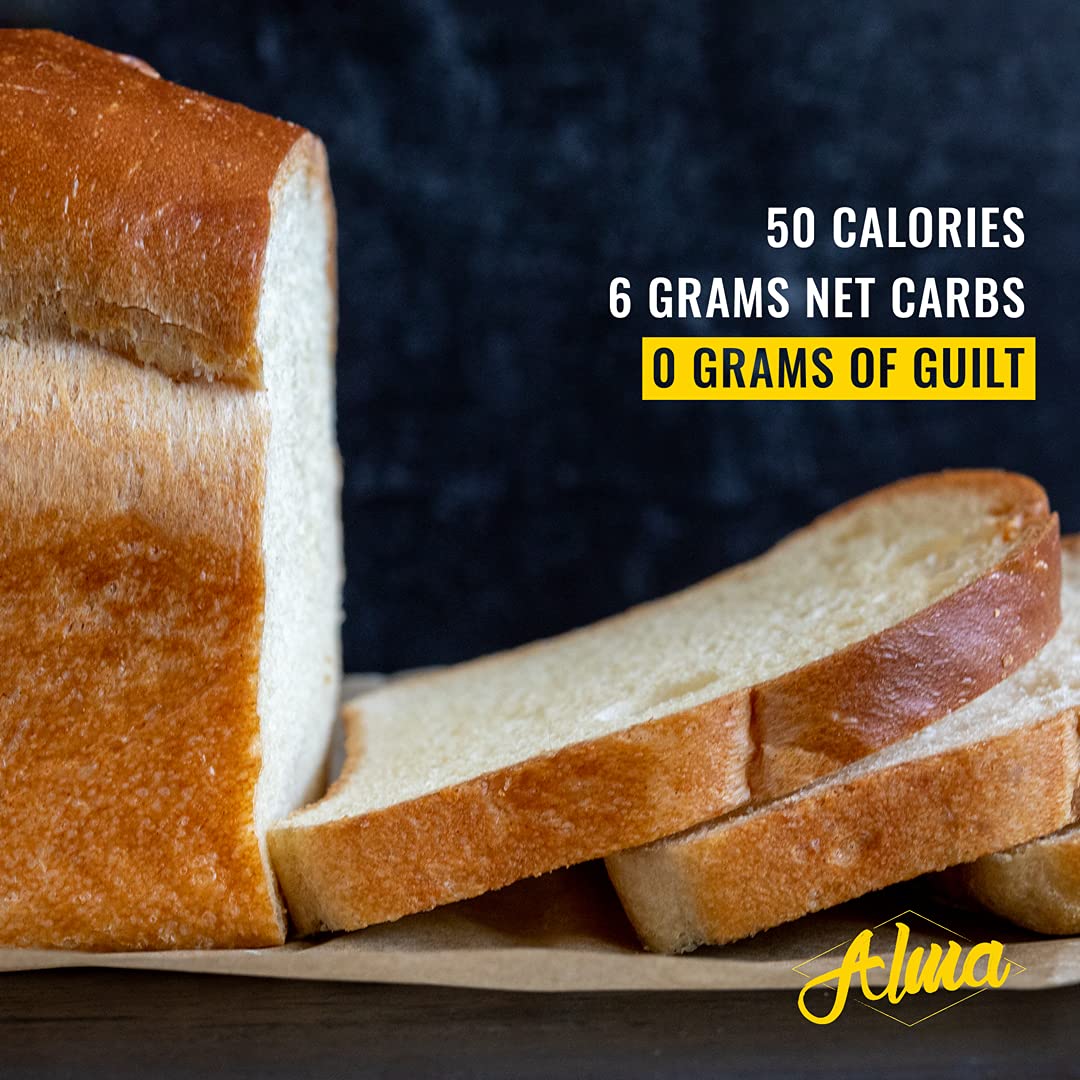 Alma Baking Bread - Low Carb, Low Glycemic, Keto Friendly, Low Calorie, Sugar Free - Sliced Loaf Sandwich Bread (Traditional, 14