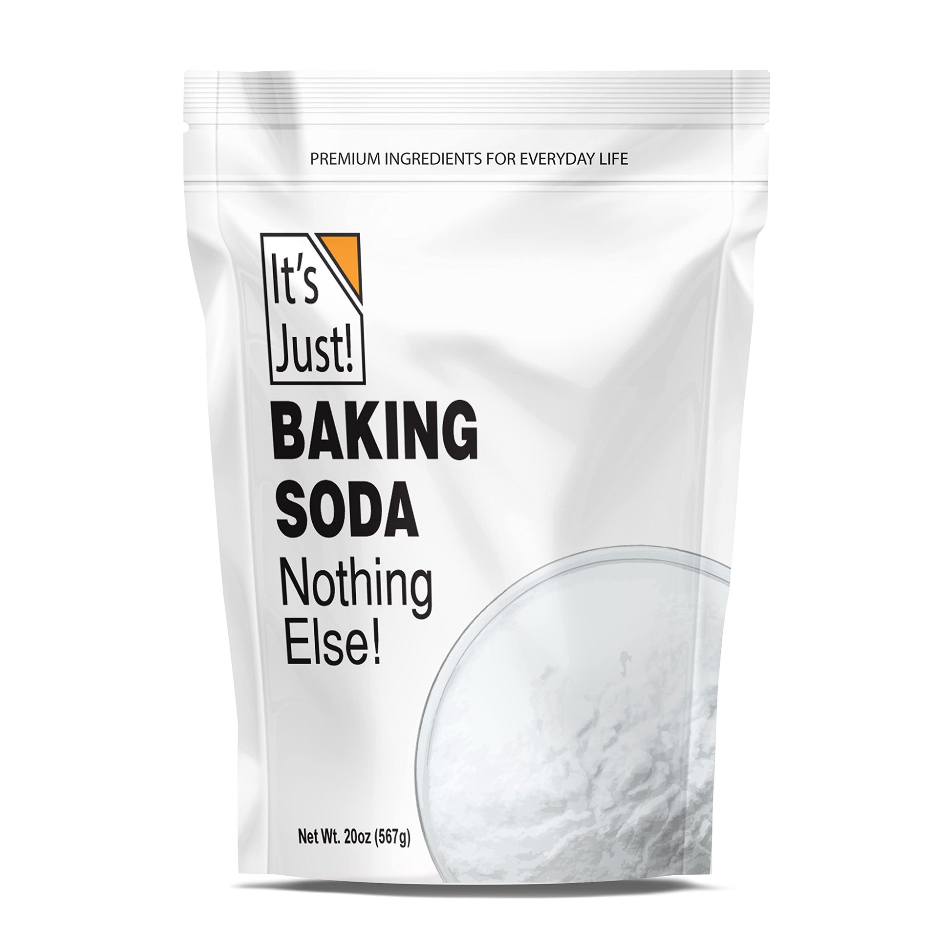 It's Just - Baking Soda, 100% Pure Sodium Bicarbonate, Food Grade, Non-GMO, Made in USA, Cooking, Baking, Aluminum Free (1.25 Po