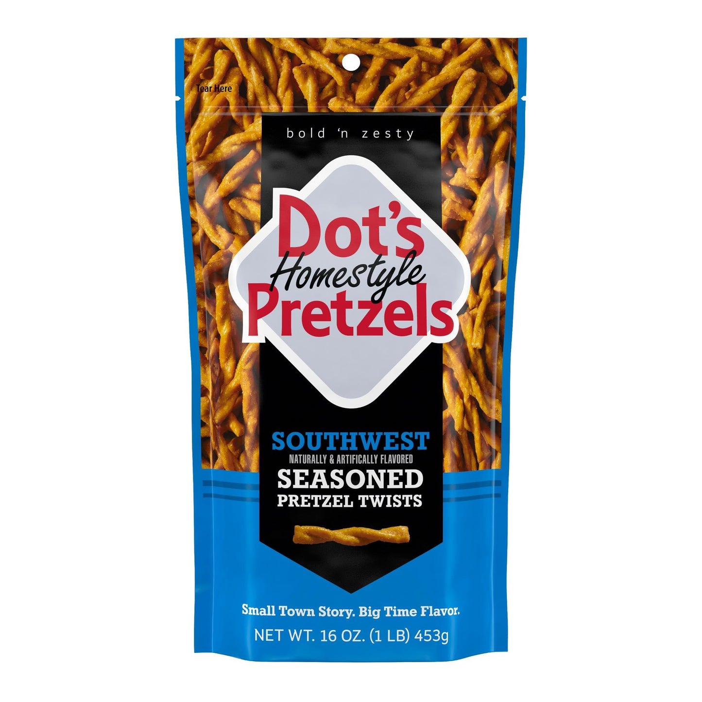 Dots Homestyle Pretzels Southwest Seasoned Pretzel Twists, 16oz Grocery Sized Bag