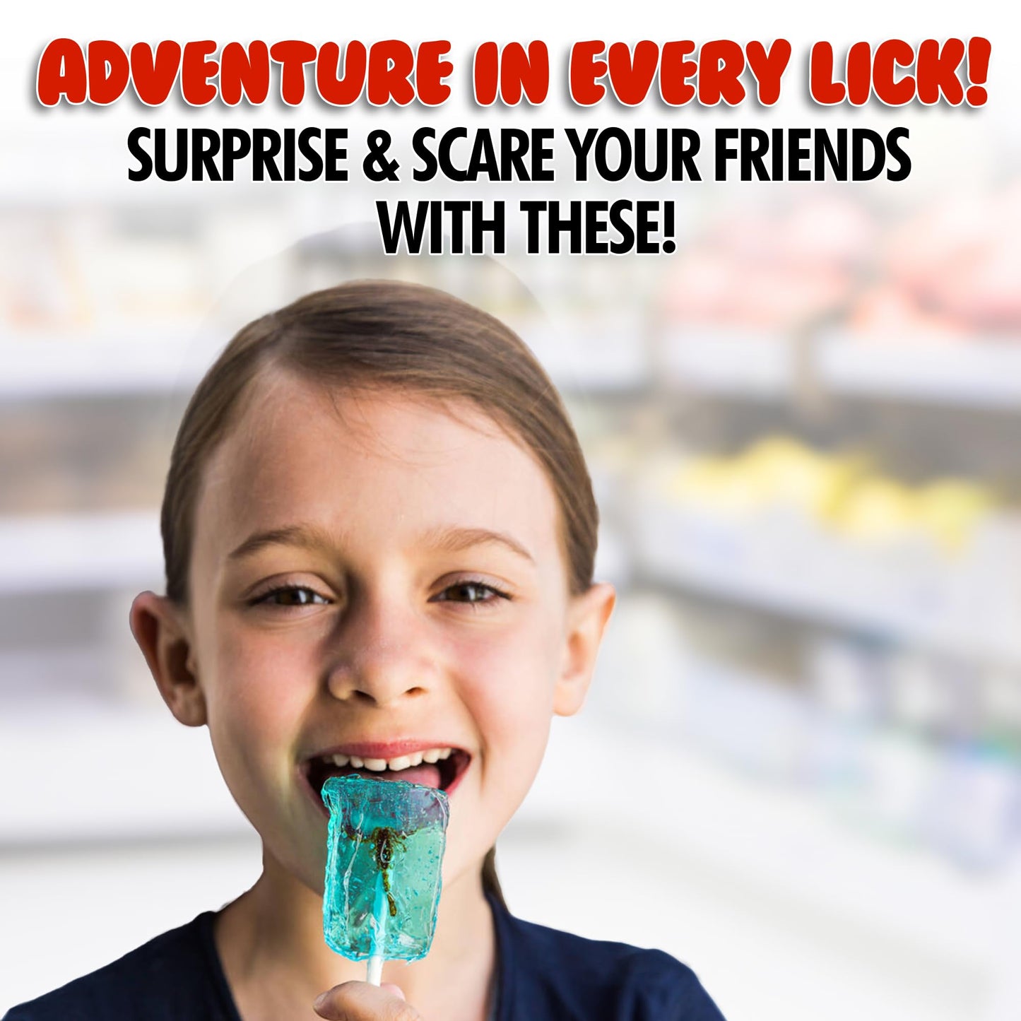 HotLix Insect Lollipops (4-Pack) | Includes Scorpion  Worm  Ants  Cricket | Bug Candy Suckers Individually Wrapped | Bug Lollipops with Real Edible Insects | Weird Candy Pack