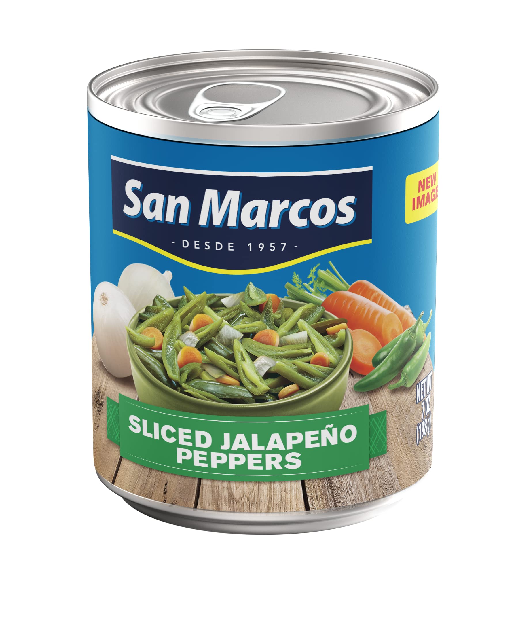 San Marcos Sliced Jalapeno Peppers, 7 Ounce