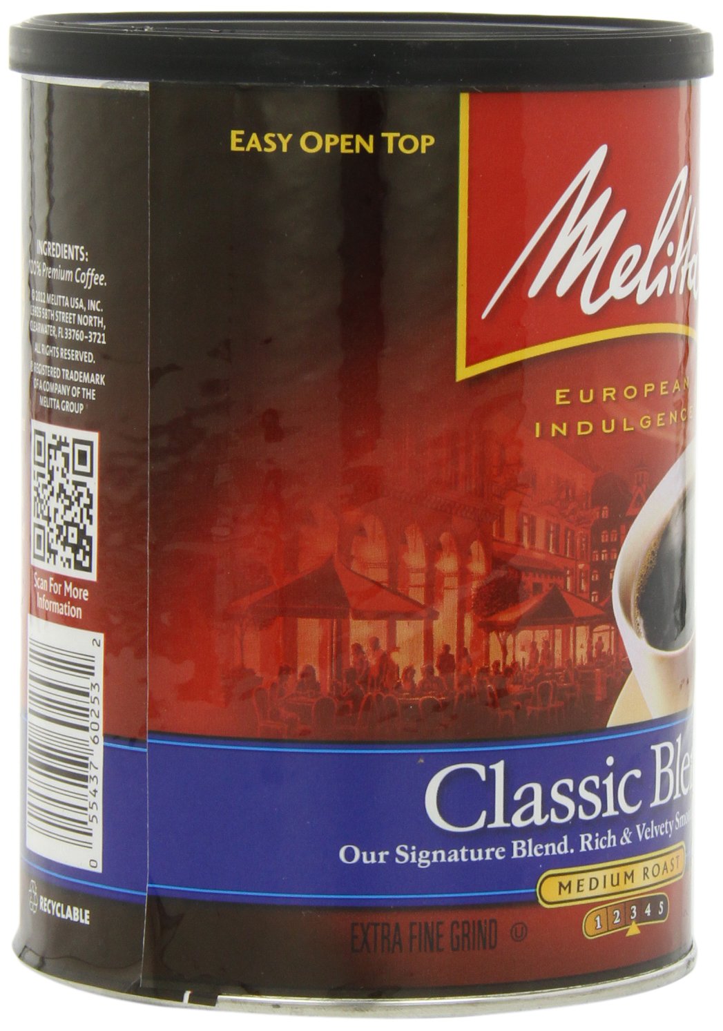 Melitta Coffee Medium Roast Extra Fine Grind, Classic Blend, 11 Ounce