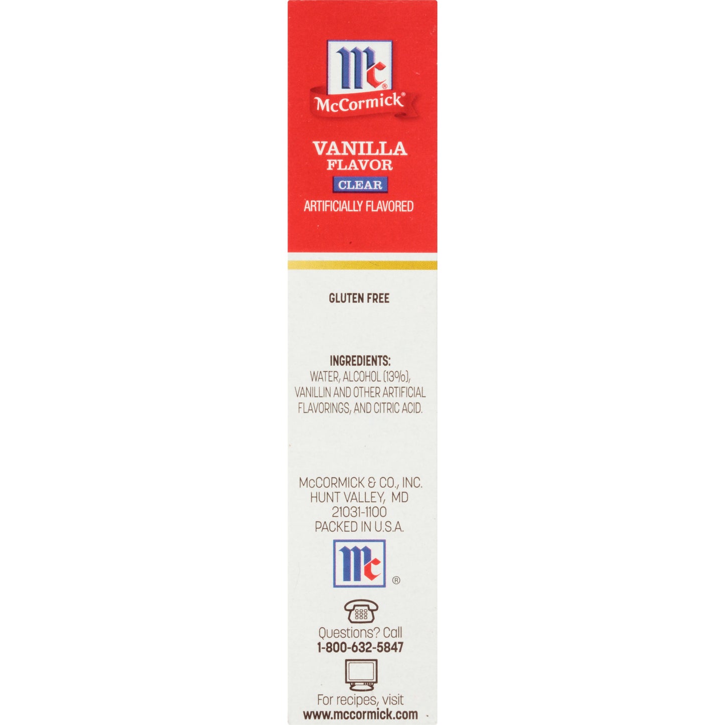 McCormick Clear Vanilla Flavor, 2 Fl Oz, Pack of 1, Model 900057995
