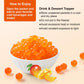 J Way Bursting Popping Mango Boba Pearls, Mango Syrup, Non-Dairy, Fat-Free Popping Tapioca Boba For Beverages, Sweets, Ice Cream