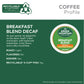 Green Mountain Coffee Roasters Breakfast Blend Decaf Coffee, Keurig Single Serve K-Cup Pods, Light Roast, 96 Count