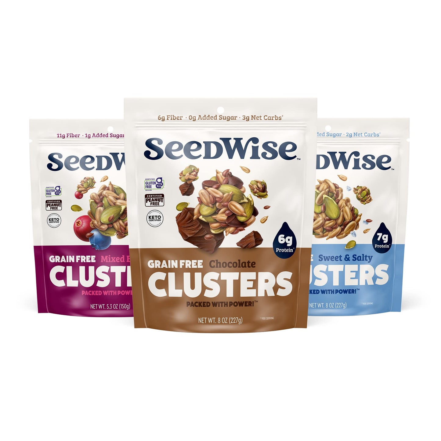 Ozery Bakery Super Seed Crunch Clusters, Mixed Berries, Plant Based, Vegan, Keto Snack, 5.3 Ounce (Pack Of 6)