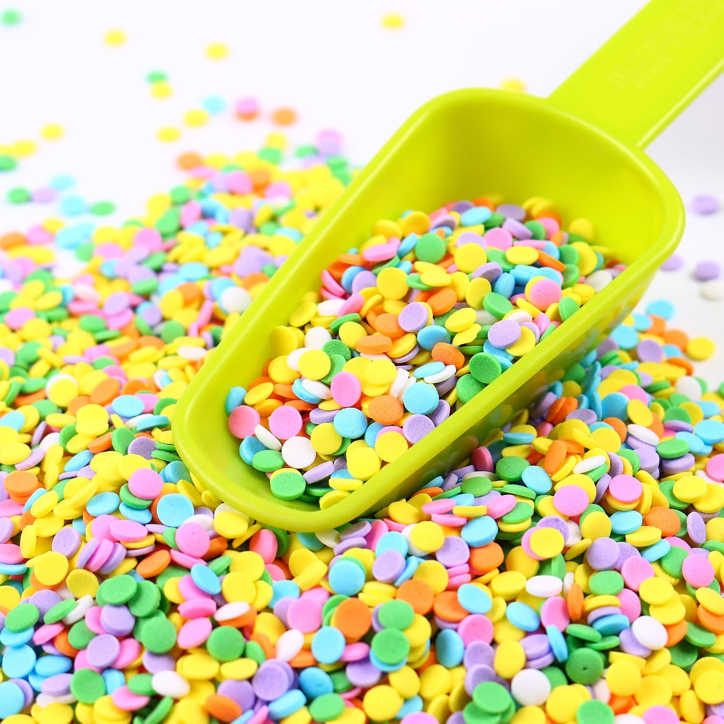 Easter Sprinkles For Cake Decorating Edible Rainbow Confetti Yellow Green Blue Pastel Sprinkles Mix 7 Ounce For Cookies Chocolat