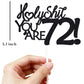 Veegood 72 Cake Toppers, 72 Birthday Cake Toppers-Black Glitter, Funny 72Nd Cake Topper For Men For Women, 72Nd Birthday Decorat