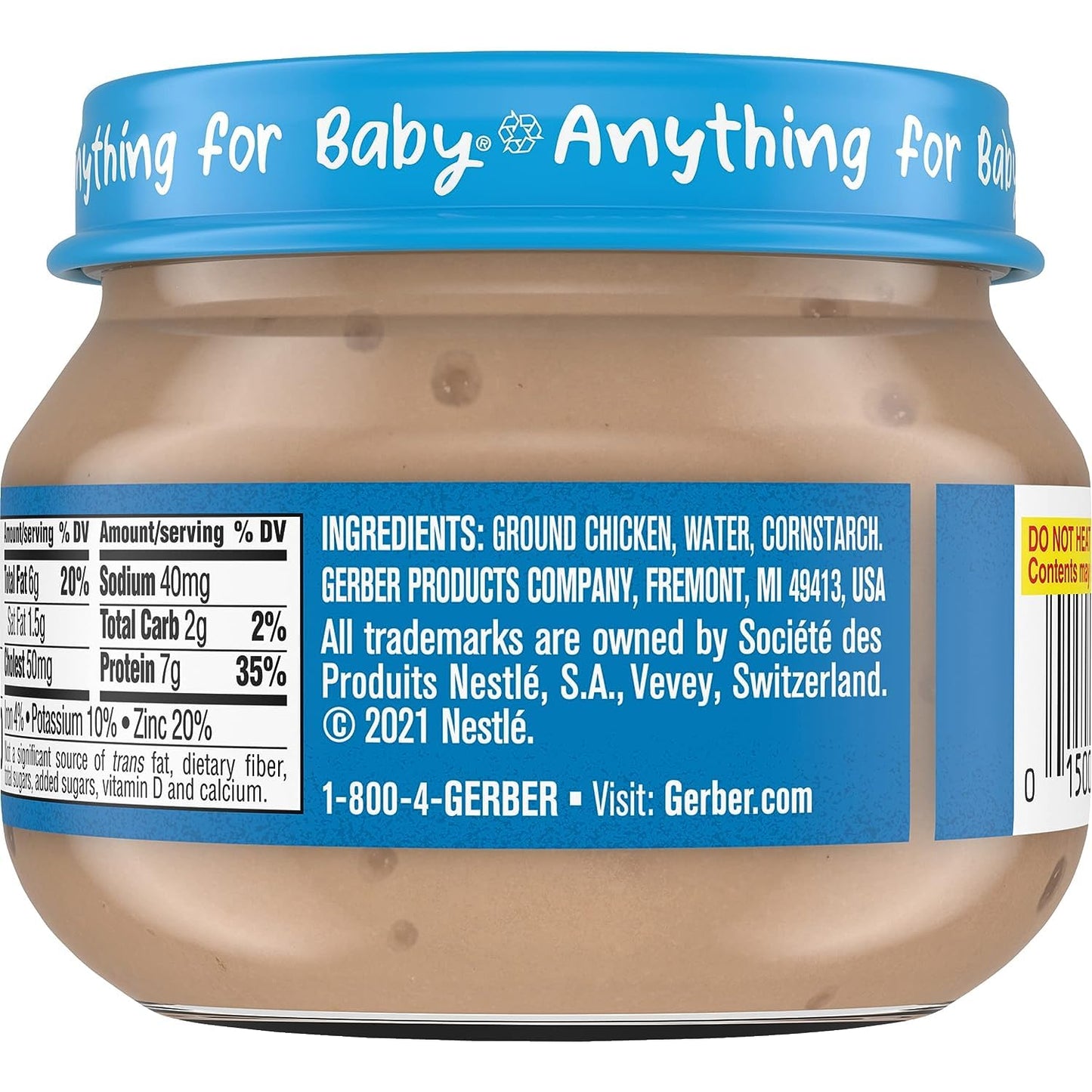 Gerber Mealtime For Baby 2Nd Foods Baby Food Jar, Non-Gmo Pureed Baby Food With Essential Nutrients (Chicken)