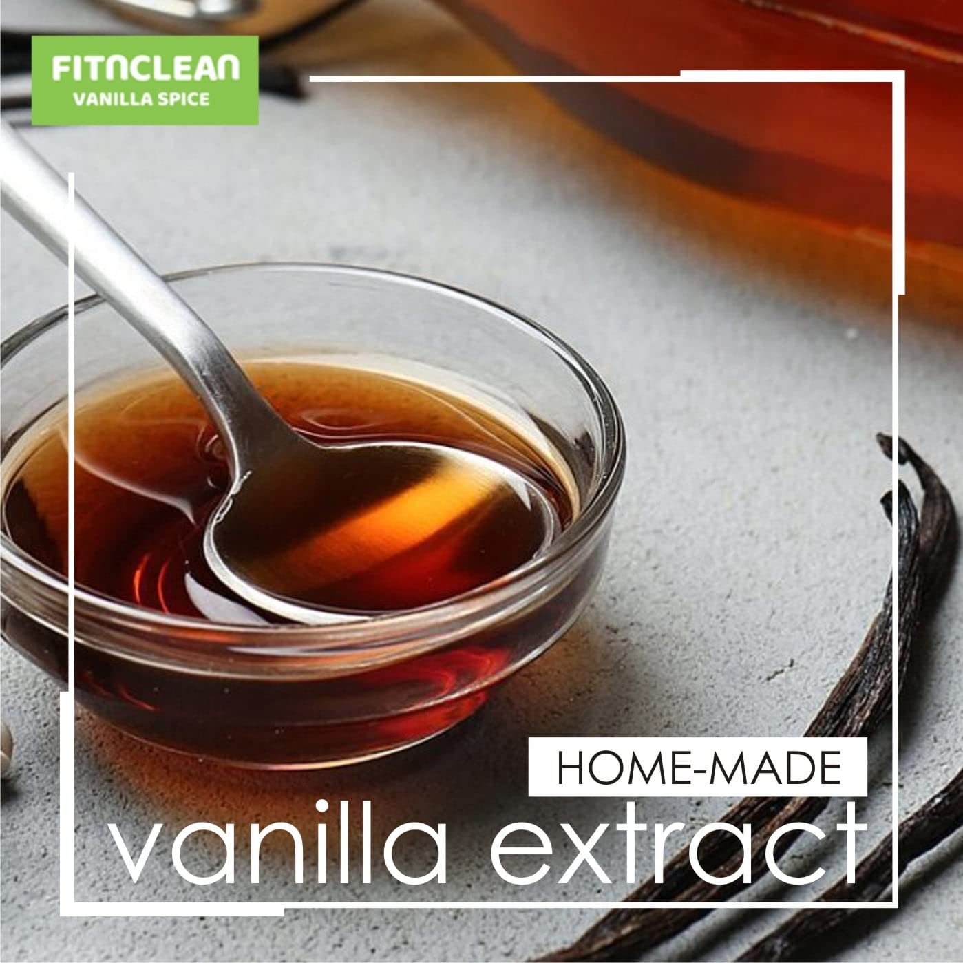 FITNCLEAN VANILLA 8oz Tahitian Vanilla Beans Grade A Bulk Pods for Extract, Cooking & Baking - Fresh Non-GMO Whole Pods (0.5Lb)
