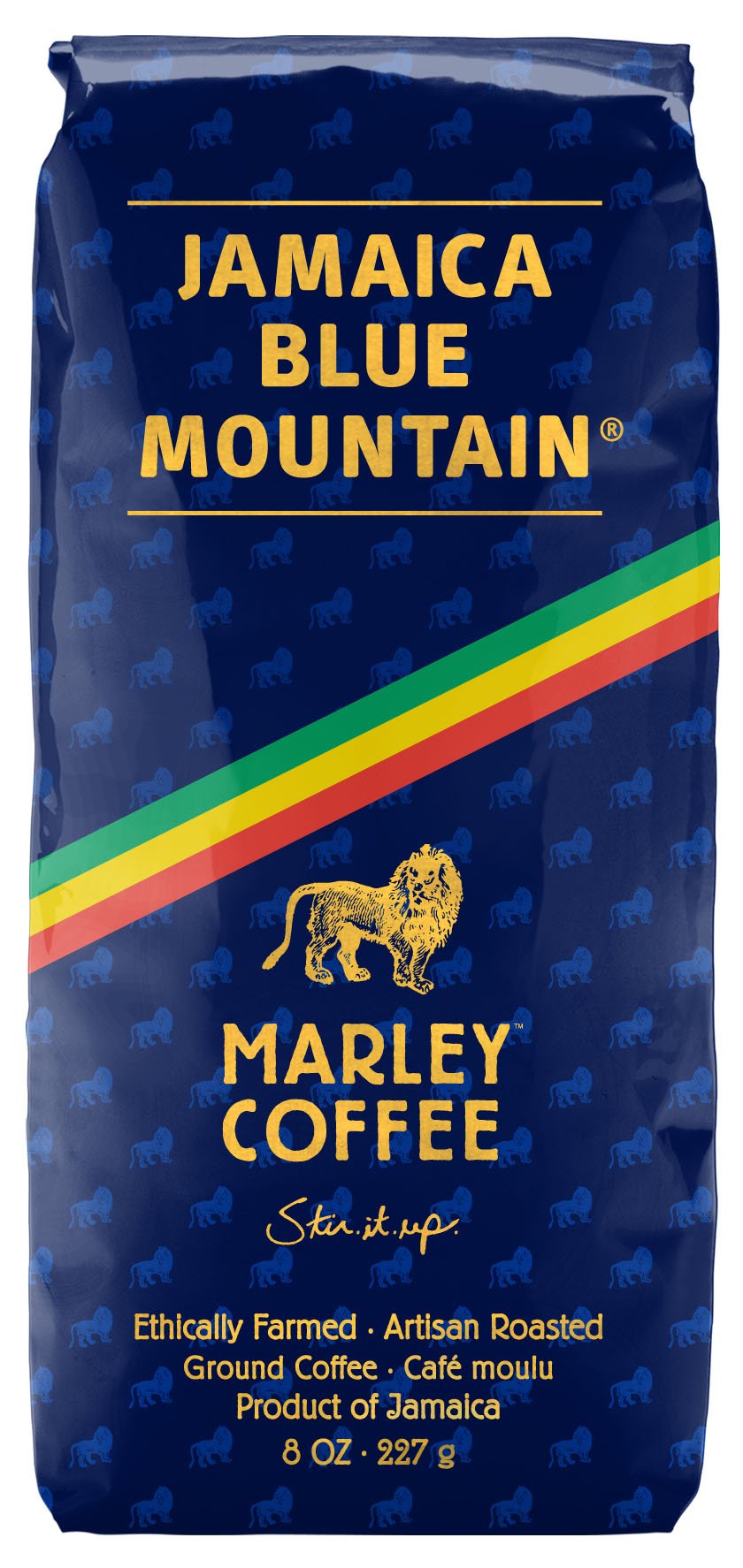 Marley Coffee Talkin Blues, Jamaica Blue Mountain Naturally Grown Ground Coffee, 8-Ounce Bag