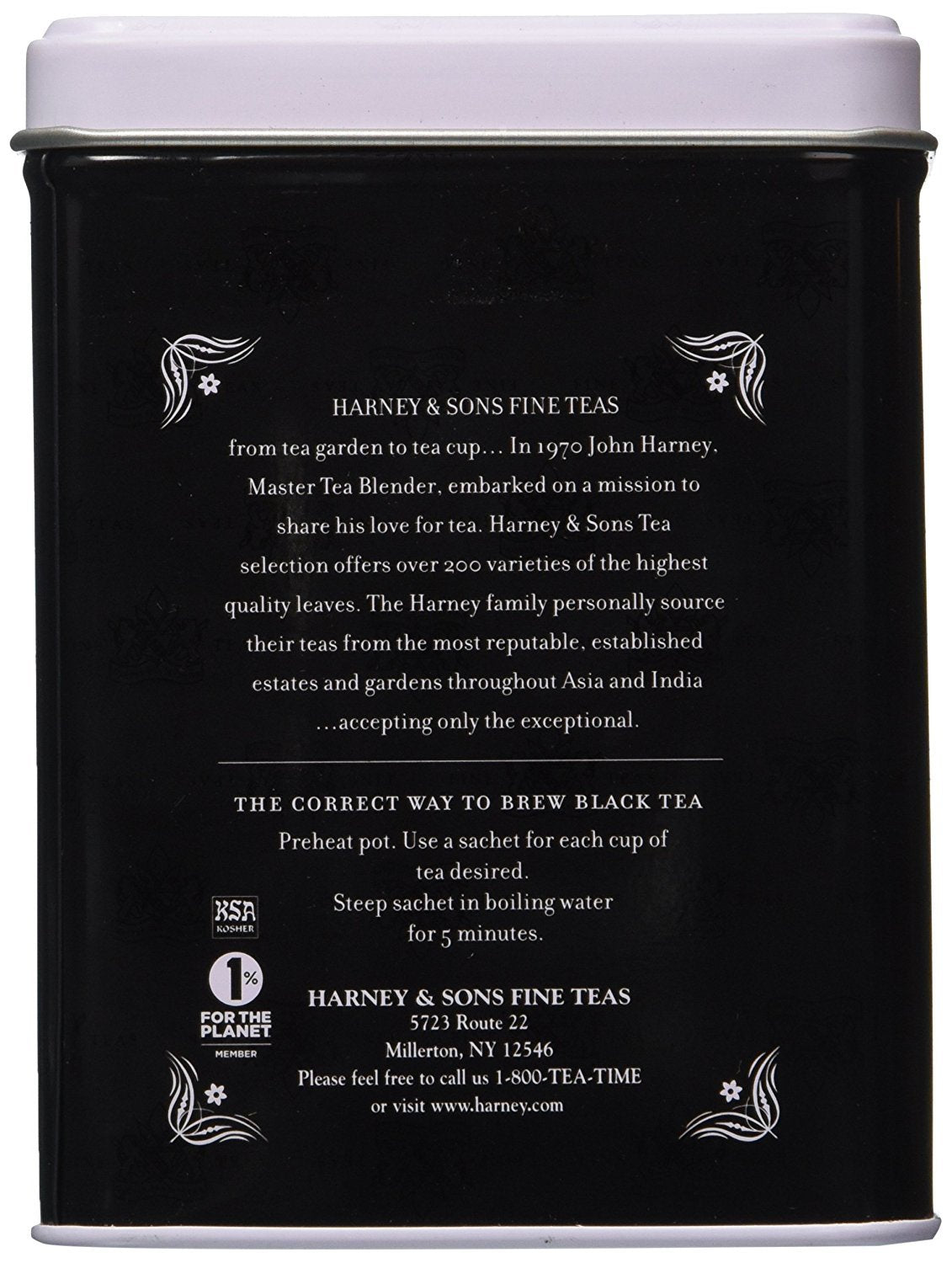 Harney & Sons Soho Chocolate Coconut Tea - 20 Count Sachet Tin