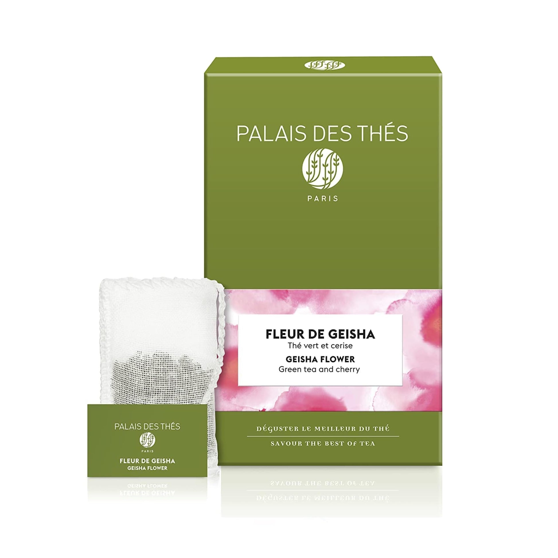 Palais des Thés Geisha Flower Green Tea with Cherry Blossom - 20 Count Tea Bags, Model D309S