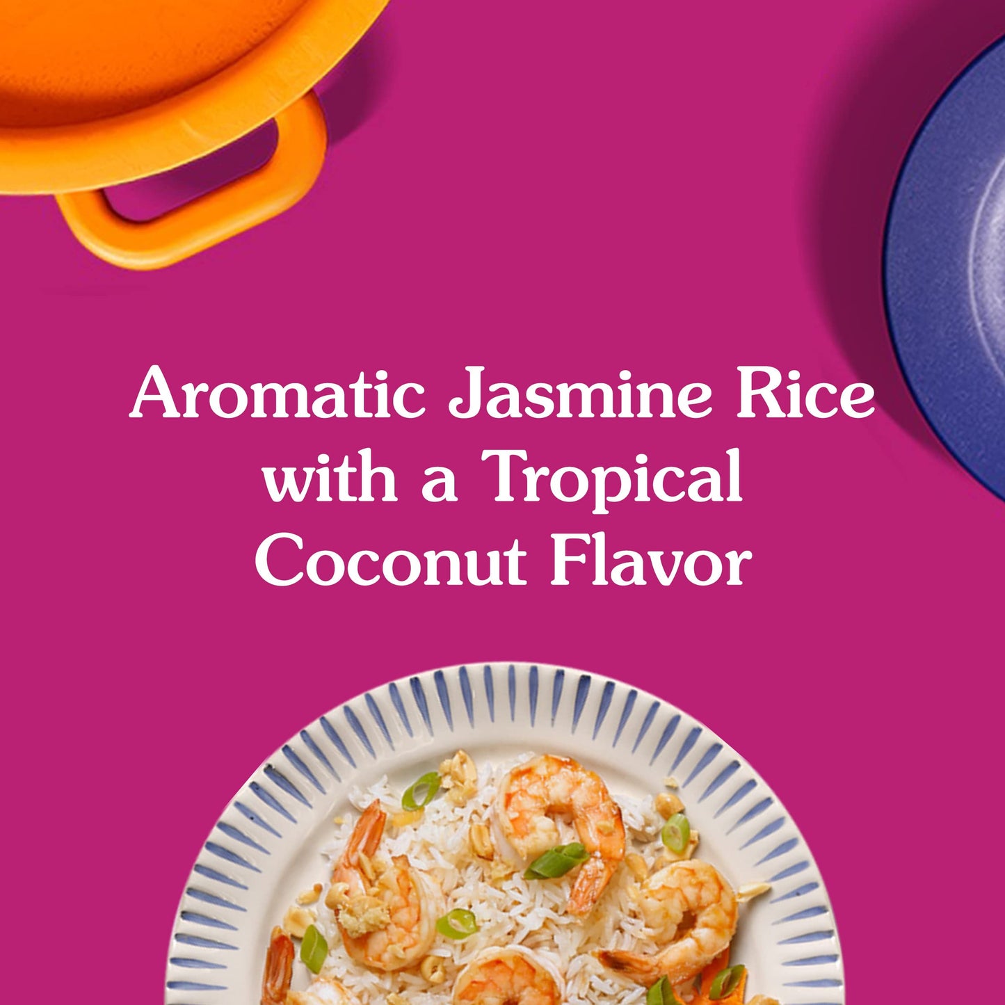 BEN S ORIGINAL Ready Rice Coconut Jasmine Flavored Rice, Easy Dinner Side, 8.5 oz Pouch (Pack of 12)
