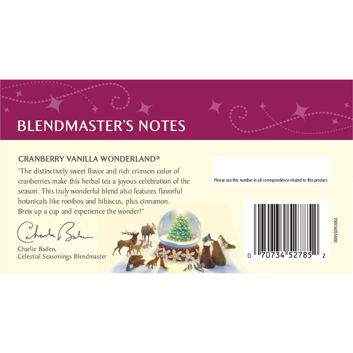 Celestial Seasonings Herbal Tea, Cranberry Vanilla Wonderland, 18 Count (Pack of 6), Natural Flavor