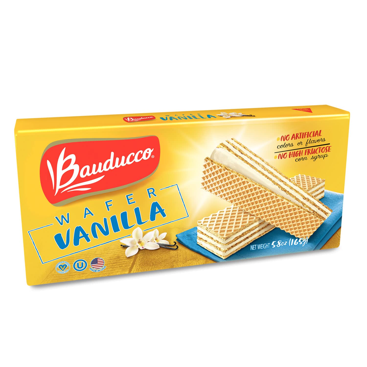 Bauducco Vanilla Wafers - Crispy Wafer Cookies With 3 Delicious, Indulgent, Decadent Layers of Vanilla Flavored Cream - Deliciou
