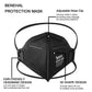 Benehal Niosh Approved N95 Face Masks Particulate Respirators, Pack Of 25 N95 Masks, Individually Wrapped, Black