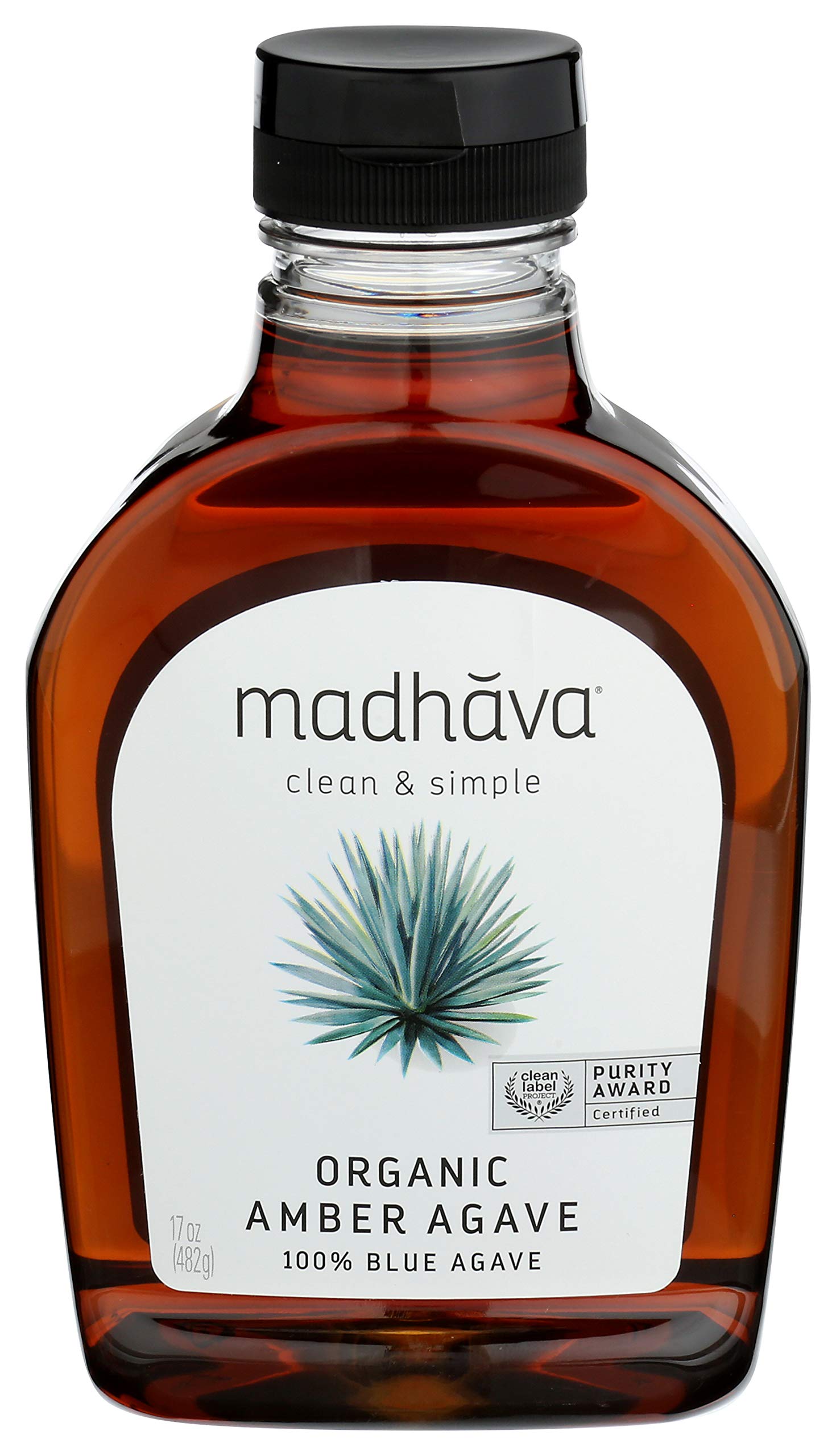 Madhava Organic Agave, Bottle, 100% Pure Organic Blue Agave Nectar, amber, 1.06 Pound