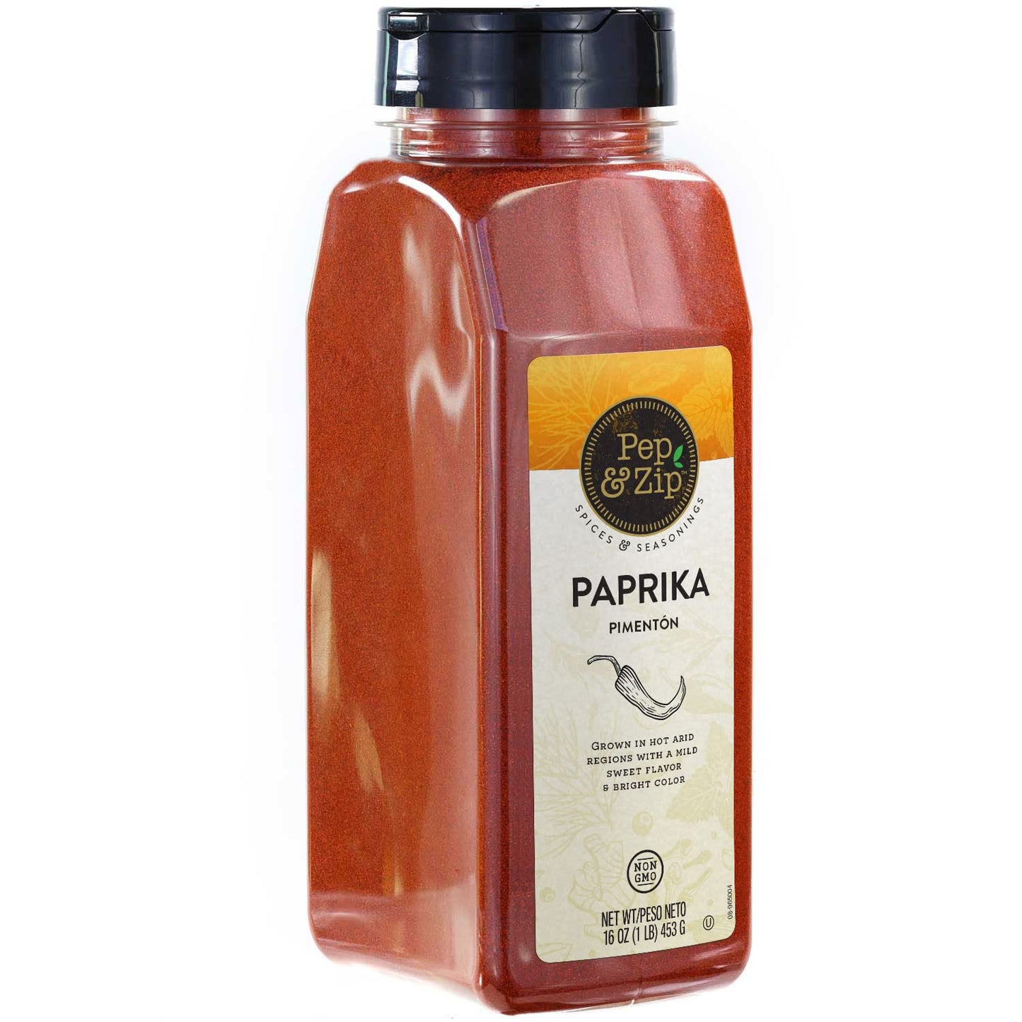 Pep And Zip Ground Sweet Paprika/Piment  N, Non-Gmo, Kosher, 16 Oz