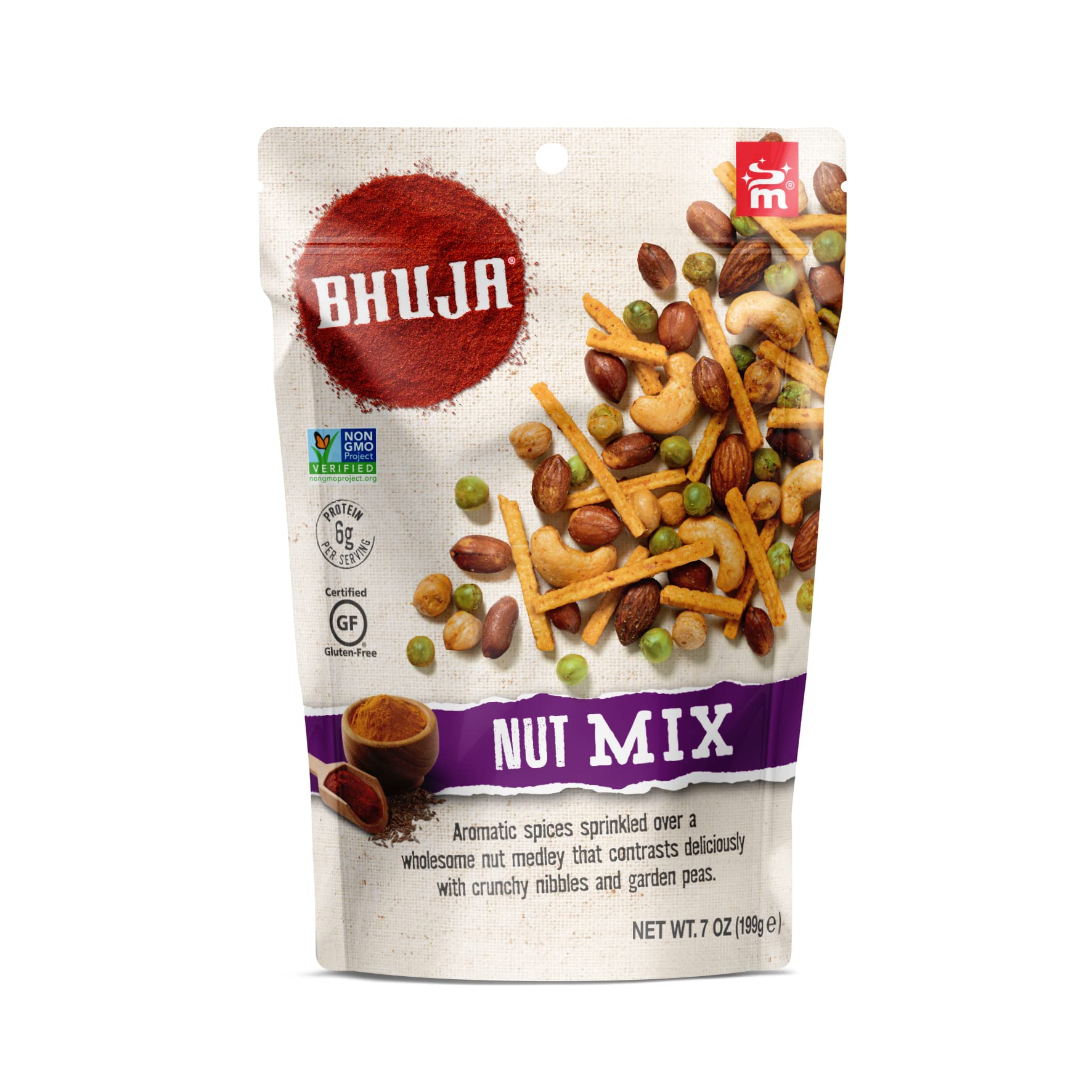 Majans Bhuja Gluten Free Snack Mix, Non-GMO | No Preservatives | Vegetarian Friendly | No Artificial Colors or Flavors, Nut Mix,