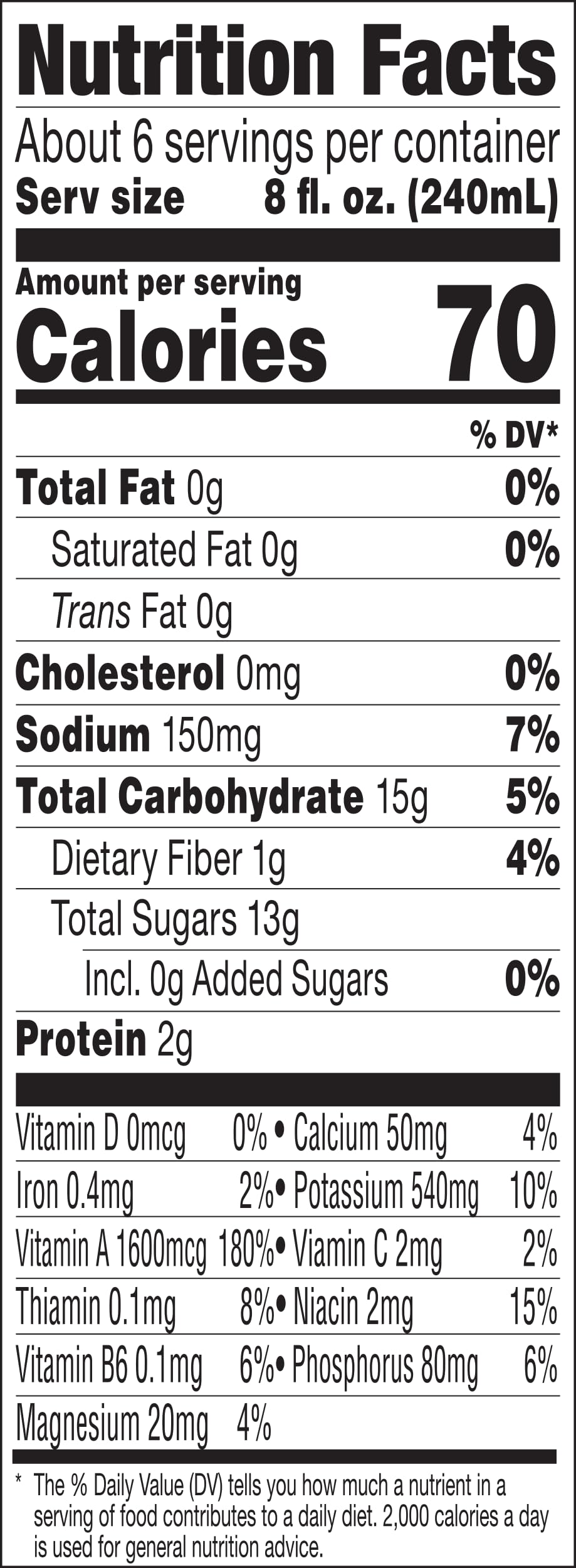 Bolthouse Farms Vegetable Juice Smoothie, 100% Carrot, 52 fl. oz. Bottle