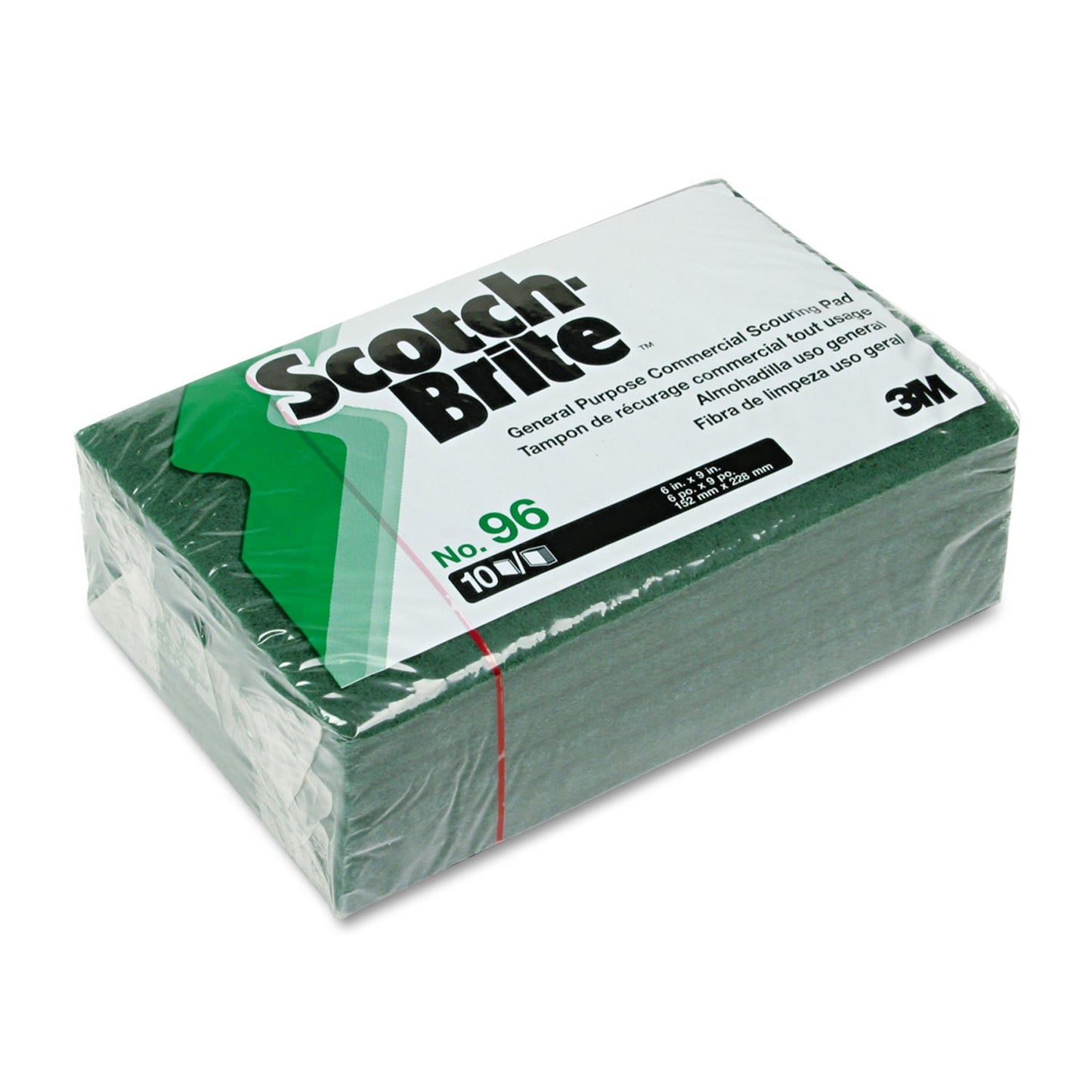 Scotch-Brite 96Cc Commercial Scouring Pad, 6 X 9, 10/Pack