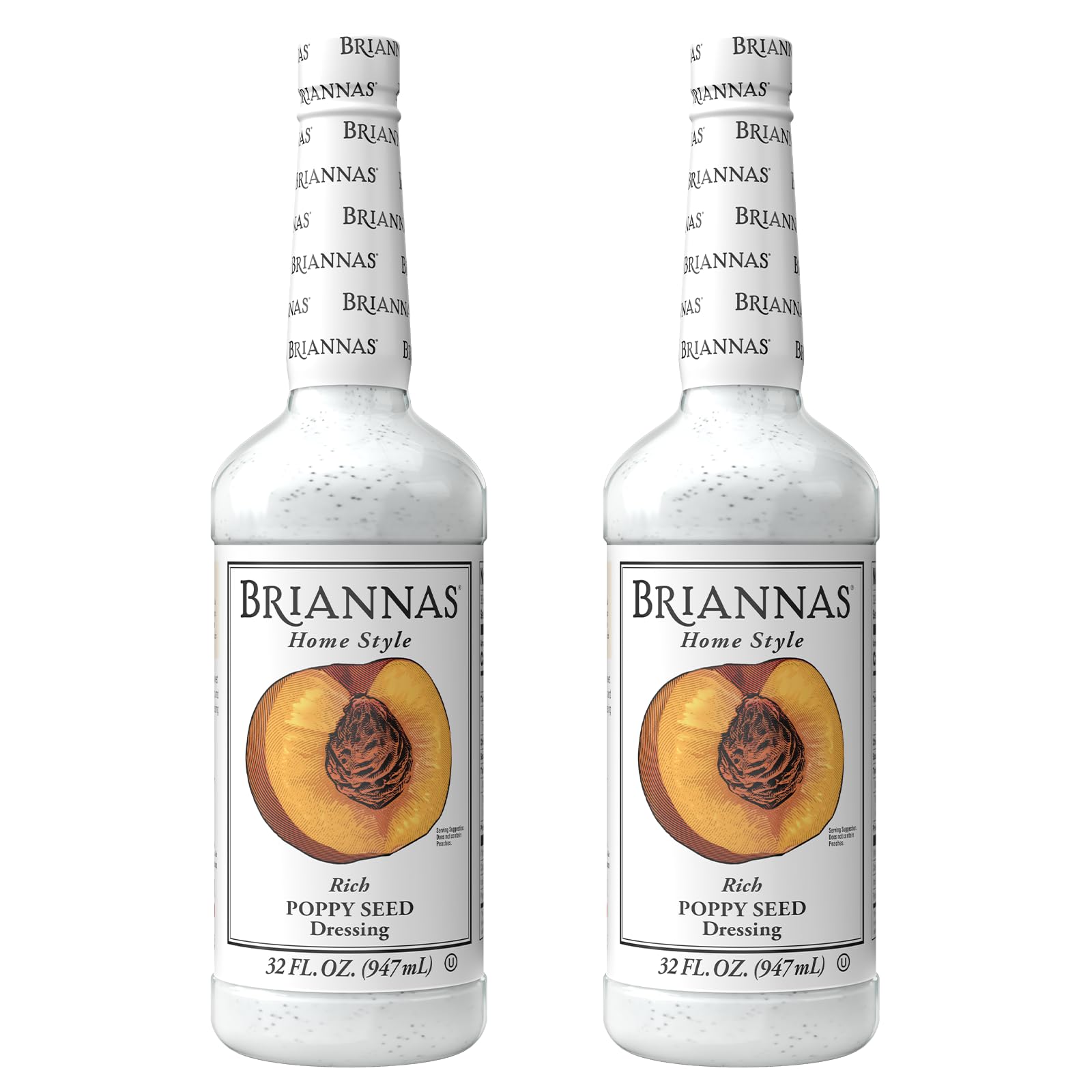BRIANNAS - Home Style Rich Poppy Seed Dressing - Fine Salad Dressing made with Premium Ingredients - Gluten Free, Kosher, & Vega