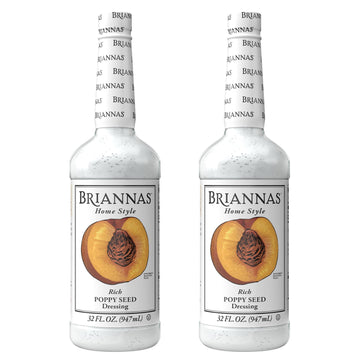 BRIANNAS - Home Style Rich Poppy Seed Dressing - Fine Salad Dressing made with Premium Ingredients - Gluten Free, Kosher, & Vega
