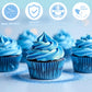 Nomeca Edible Glitter for Cakes & Drinks, 8g Luster Dust Sprinkles, 9-Ocean Blue