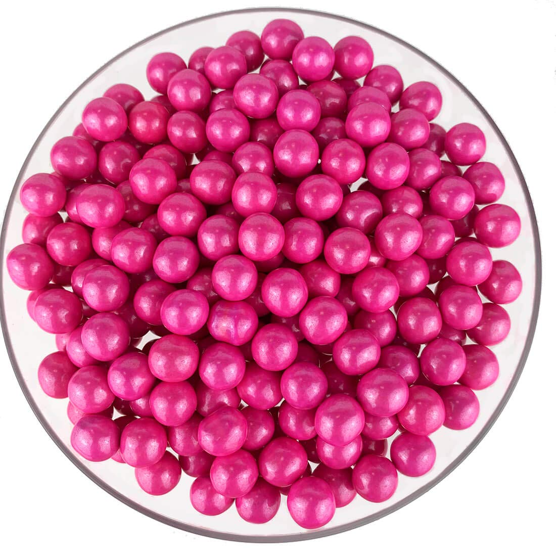 Color It Candy Shimmer Bright Pink Sixlets 2 Lb Bag - Perfect For Table Centerpieces, Weddings, Birthdays, Candy Buffets, & Part