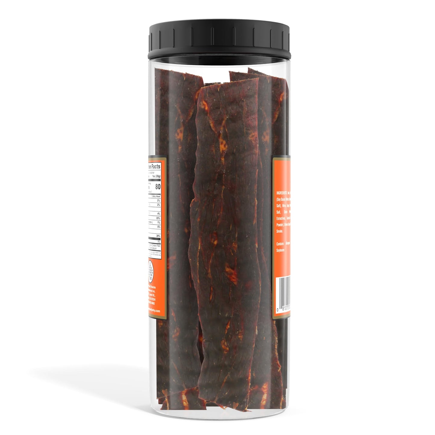 Enjoy Teriyaki Beef Jerky 20 Oz Jar (Pack Of 1) | 32 Count | Traditional Style | Usa Made | High Protein | Low Fat | Zero Trans
