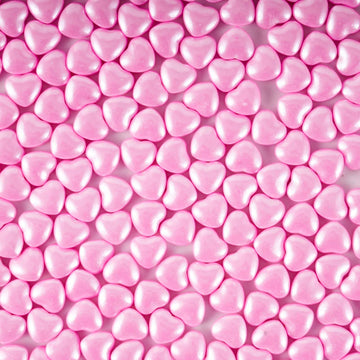 Kasvan Pink Heart Shapes Sprinkles - Edible Candy Pearls 130G/4.58 Oz, Mix Size, Baking Cake Decorations, Ice Cream Toppings And