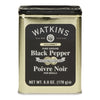 Watkins Gourmet Spice Tin, Pure Ground Black Pepper, 6 Oz. Tin, 1-Pack