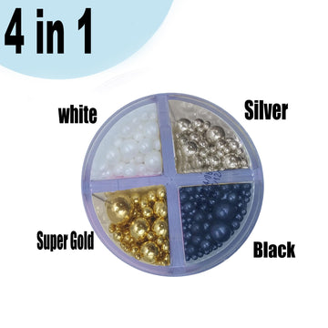 4 In 1 Pearl Sugar Sprinkles 6 Oz, Mix Sizes Candy Pearls Ideal For Baking, Cake And Cupcake Toppers, Cookie Decoration, Ice Cre