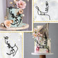 HSDSH Acrylic Cake Topper - 12 Pcs Lady Face Design for Wedding & Birthday Parties - Black, Model HSD-Facecake-12