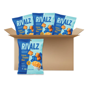 Rivalz Extra Chedda' Mac Stuffed Snacks - Delicious & Nutritious Veggie Snack Bites - Vegan, Gluten Free, & Non-Gmo - Zero Added
