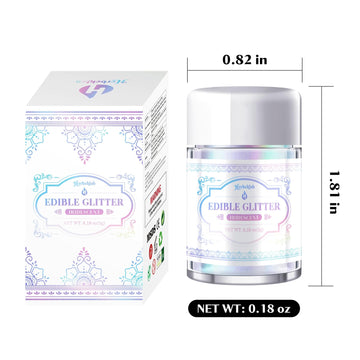 Iridescent Edible Glitter For Cocktails - Rainbow Luster Dust Edible Iridescent Drink Glitter Food Grade Shimmer Powder For Beve
