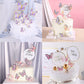 80Pcs Butterfly Cake Toppers Set Happy Birthday 3D Mixed Color Pink Purple Cupcake Picks Butterfly Cupcake Topper With Dot Glue