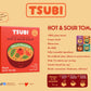 Tsubi Soup Freeze-Dried Hot & Sour Tomato Soup Packets, Vegan, Gluten-Free, 12 Packs