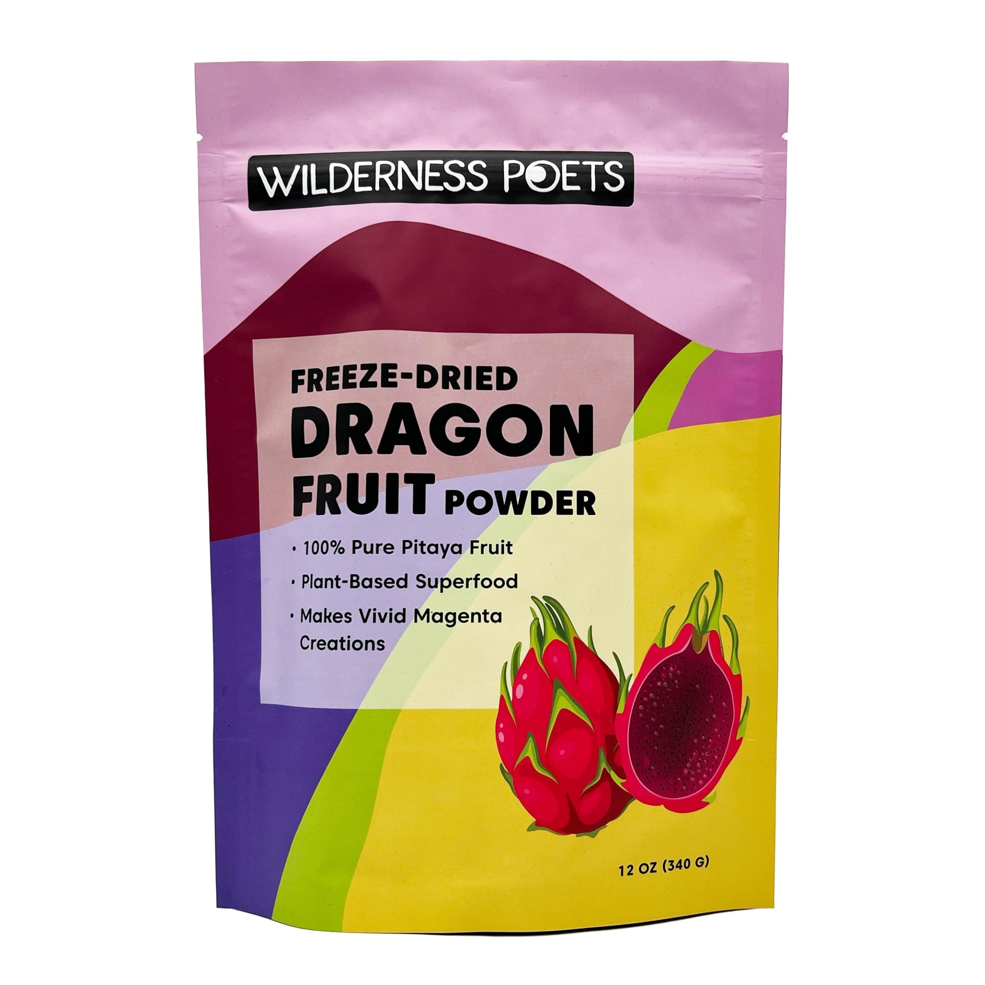 Wilderness Poets, Freeze-Dried Dragon Fruit Powder - Pink Pitahaya (12 Ounce)