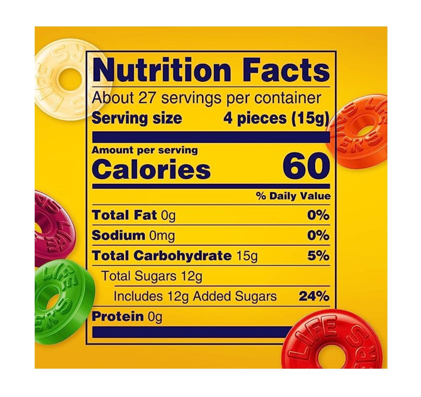 Life Savers Hard Candy Fruit Variety Bags - Pack of 2 - Sharing Size - Individually Wrapped - 22.4 x 7.6 x 25.4 cm