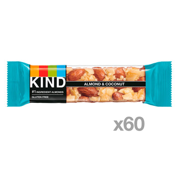 KIND Almond & Coconut Bars, Low Glycemic Index, Gluten Free Snacks, 1.4 OZ Bars (60 Count)