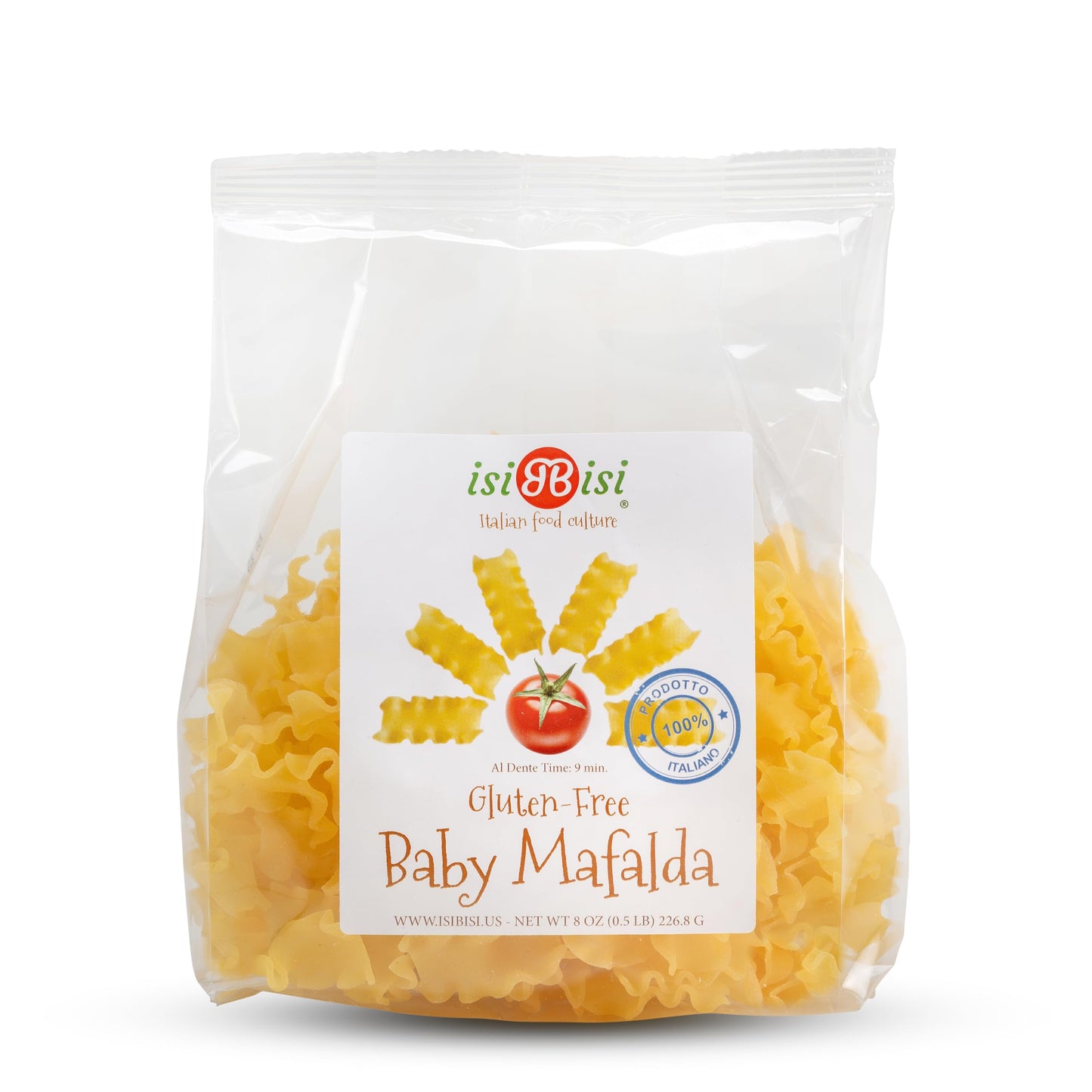 Isibisi Gluten Free Mafalda Pasta - Mini Lasagna Noodles Made With Corn Flour And Rice Flour - Authentic, Healthy Italian Pasta