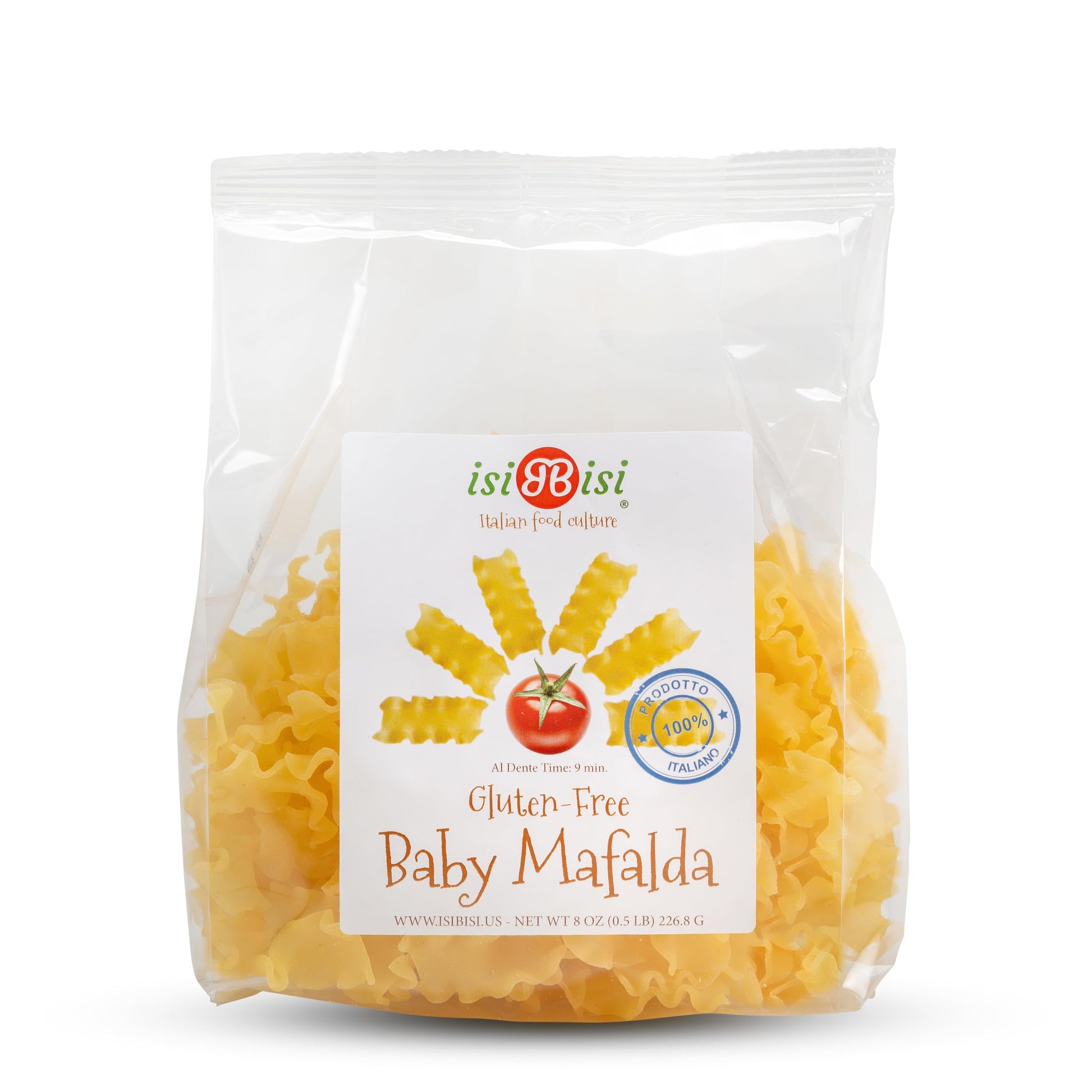 Isibisi Gluten Free Mafalda Pasta - Mini Lasagna Noodles Made With Corn Flour And Rice Flour - Authentic, Healthy Italian Pasta