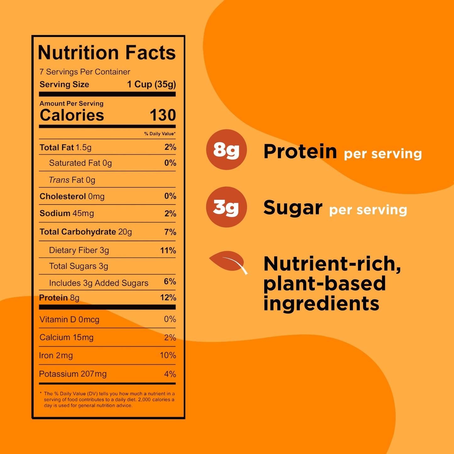 Protein and gluten-Free Breakfast cereal by Three Wishes - Pumpkin Spice, 6 Pack - High Protein and Low Sugar Snack with Natural