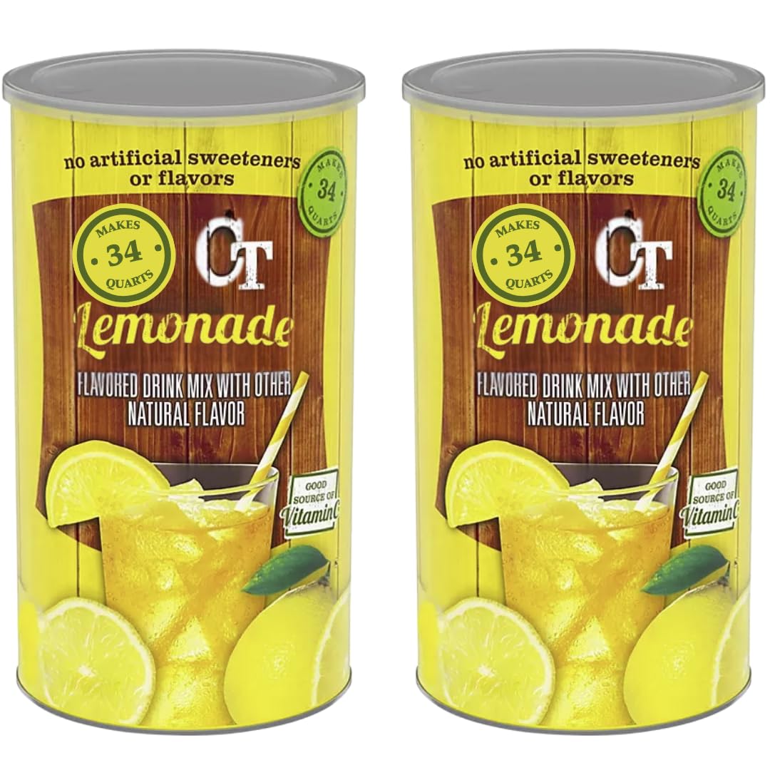 Powdered Lemonade Drink Mix (82 Oz.) Made With Real Sugar  No Artificial Flavors  Gluten-Free  Energy Blend-Free (2 Pack)