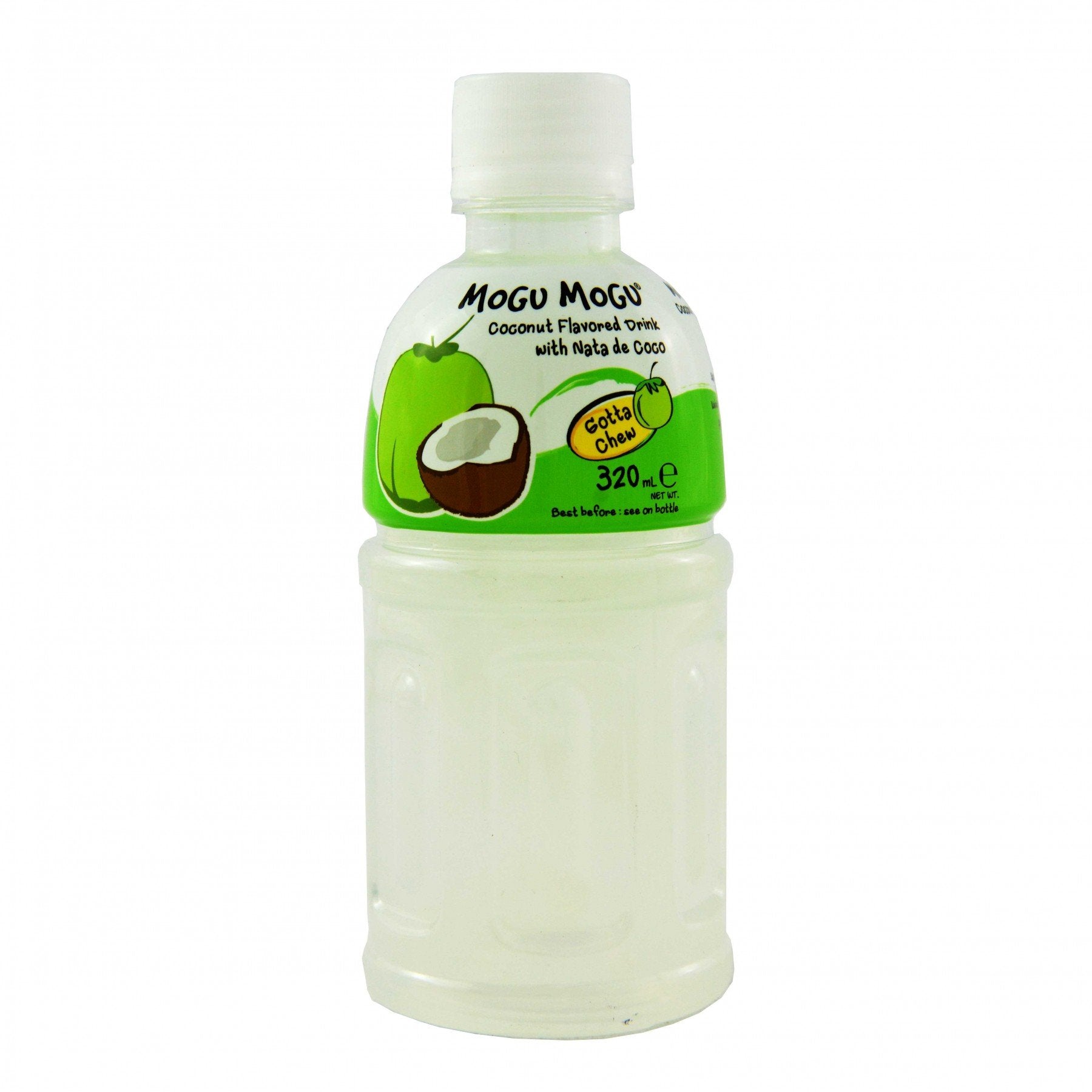 Mogu Mogu Juice With Nata De Coco, Coconut, 12 Pound (Pack Of 6)