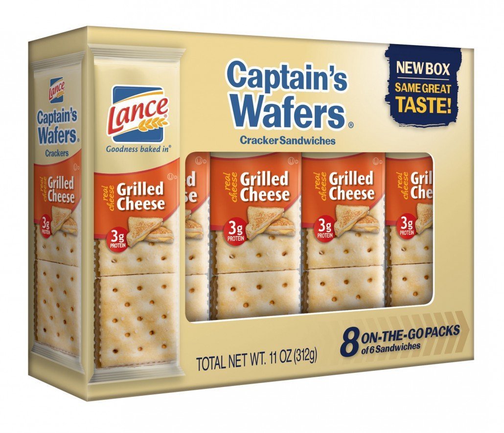 Lance Captains Wafers Crackers Grilled Cheese 8 Count (Pack Of 3)